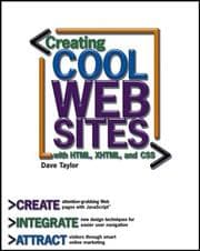 Tapa de Creating Cool Web Sites with HTML, XHTML, and CSS