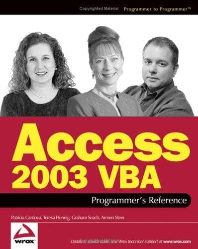 Tapa de Access 2003 VBA programmer's reference