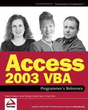 Tapa de Access 2003 VBA programmer's reference