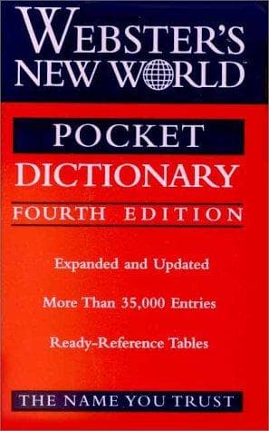 Tapa de Webster's New World pocket dictionary