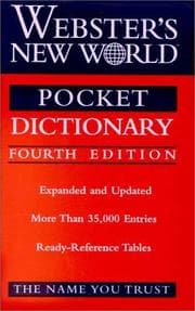 Tapa de Webster's New World pocket dictionary