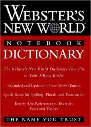 Tapa de Webster's New World notebook dictionary