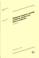 Tapa de Multinational Enterprises in Australia (Multinational Enterprises Programme)