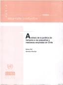 Tapa de Análisis de la Política de Fomento a las Pequeñas y Medianas Empresas en Chile