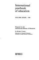 Tapa de International Yearbook of Education, 1981 (International Yearbook of Education)