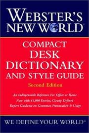 Tapa de Webster's New World compact desk dictionary and style guide