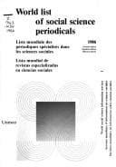 Tapa de World list of social science periodicals