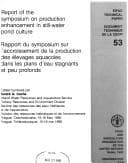 Tapa de Production Enhancement in Still Water Pond Culture (EIFAC Technical Paper)