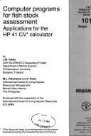 Tapa de Computer programs for fish stock assessment