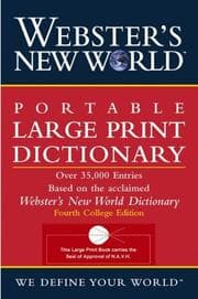 Tapa de Webster's New World portable large print dictionary