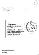 Tapa de Programme of the Commission for 1986