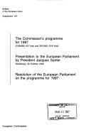 Tapa de The Commission's programme for 1997, (COM(96) 507 final and SEC(96) 1819 final)
