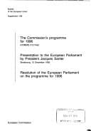 Tapa de The Commission's programme for 1996, (COM(95) 512 final)