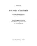 Tapa de Der Weltbaumeister. Architektur- Schauspiel für symphonische Musik