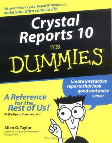 Tapa de Crystal reports 10 for dummies
