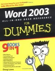 Tapa de Word 2003 all-in-one desk reference for dummies