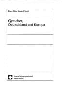 Tapa de Genscher, Deutschland und Europa. Schriften des Zentrum für Europäische Intergrationsforschung (ZEI), Bd. 50