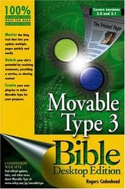 Tapa de Movable Type 3.0 Bible Desktop Edition