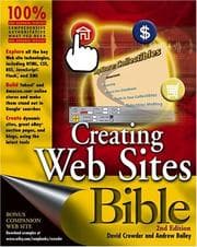 Tapa de Creating Web sites bible