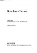 Tapa de Brain Tumor Therapy (Progress in Experimental Tumor Research)
