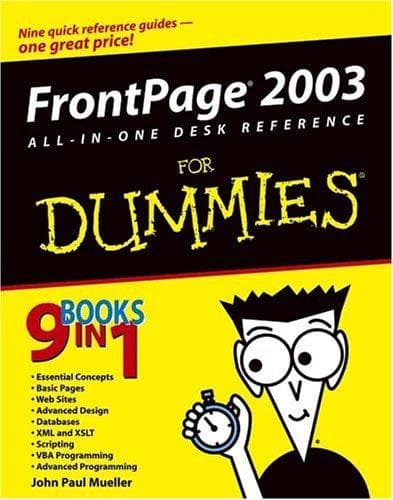 Tapa de FrontPage 2003 All-in-One Desk Reference For Dummies