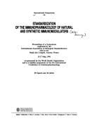 Tapa de Standardization of the Immunopharmacology of Natural and Synthetic Immunomoducators (Dynamic Nutrition Research)
