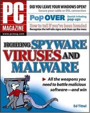 Tapa de PC magazine fighting spyware, viruses, and malware