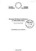 Tapa de European Ministerial Conference on Mass Media Policy