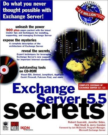 Tapa de Exchange Server 5.5 secrets