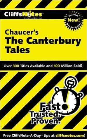 Tapa de CliffsNotes Chaucer's The Canterbury tales