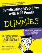 Tapa de Syndicating web sites with RSS feeds for dummies
