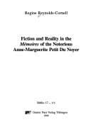 Tapa de Fiction and Reality in the Memoires of the Notorious Anne-Marguerite Petit Du Noyer (Biblio 17)