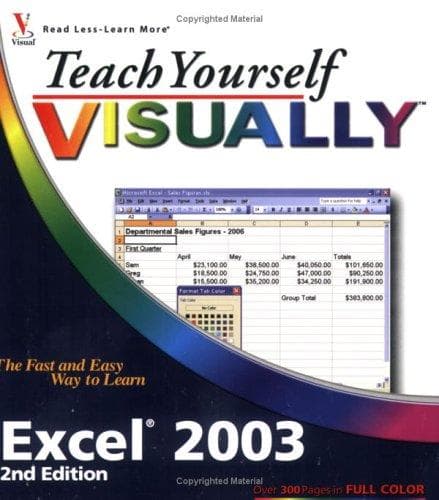 Tapa de Teach Yourself VISUALLY Excel 2003