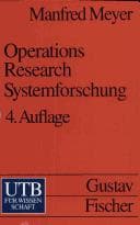 Tapa de Operations Research Systemforschung. Eine Einführung in die praktische Bedeutung