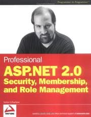 Tapa de Professional ASP.NET 2.0 security, membership, and role management