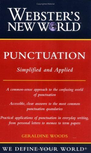 Tapa de Webster's New World punctuation