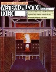 Tapa de HarperCollins College Outline Western Civilization to 1500