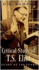 Tapa de A Critical Study of T S Eliot