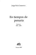 Tapa de En tiempos de penuria