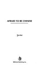 Tapa de Afraid to be Chinese