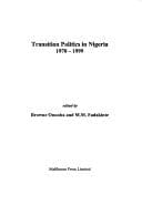 Tapa de TRANSITION POLITICS IN NIGERIA, 1970-1999; ED. BY BROWNE ONUCHA