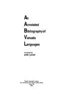 Tapa de An annotated bibliography of Vanuatu languages