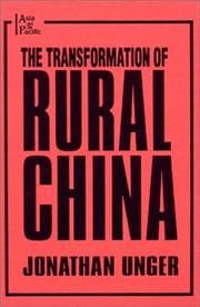 Tapa de The Transformation of Rural China (Asia and the Pacific (Armonk, N.Y.).)
