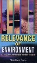 Tapa de Relevance of Environment ; A Critique on International Relation Theories