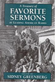 Tapa de A treasury of favorite sermons by leading American rabbis