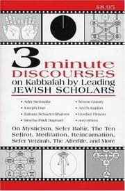 Tapa de 3 Minute Discourses on Kabbalah by Leading Jewish Scholars