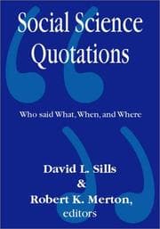 Tapa de Social science quotations