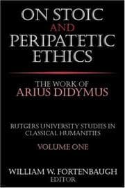 Tapa de On Stoic and Peripatetic ethics