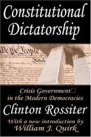Tapa de Constitutional dictatorship