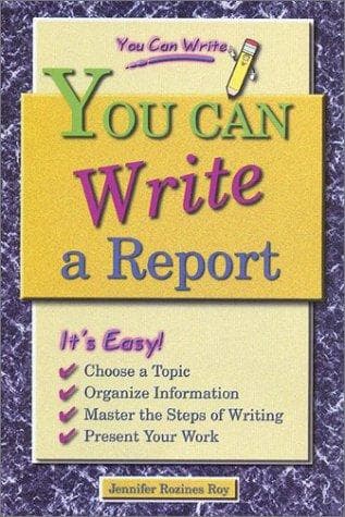 Tapa de You can write a report